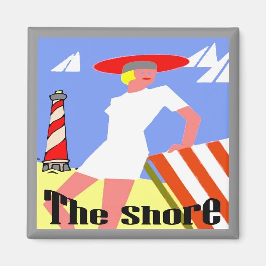 ザショアギャルアットライトハウス マグネット (正面)