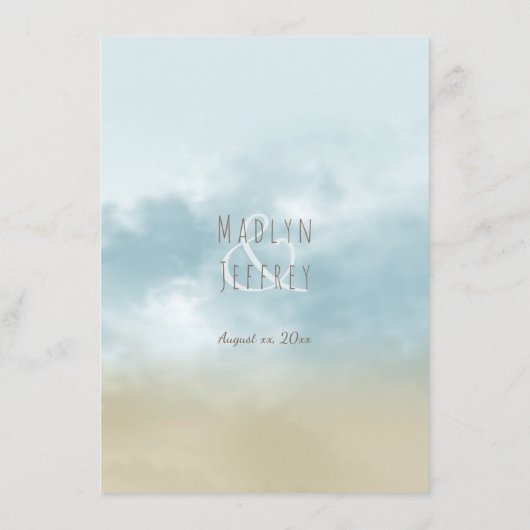 ザショア海サーフビーチ結婚式詳細 エンクロージャーカード (裏面)