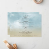 ザショア海サーフビーチ結婚式詳細 ノートカード (正面/裏面インサイチュ)