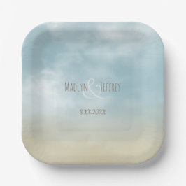 ザショア海サーフビーチ結婚式 ペーパープレート