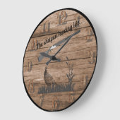 ザショットガンキジの狩り生活の草地 ラージ壁時計 (傾斜)