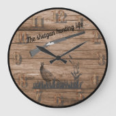 ザショットガンキジの狩り生活の草地 ラージ壁時計 (正面)