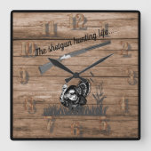 ザショットガントルコ狩りの草地での生活 スクエア壁時計 (正面)