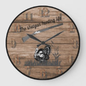 ザショットガントルコ狩りライフin草だらけの牧草地L ラージ壁時計 (正面)
