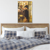 ザショップガールバイジェームズティスソビクトリアンファインアート キャンバスプリント (インサイチュ (寝室))