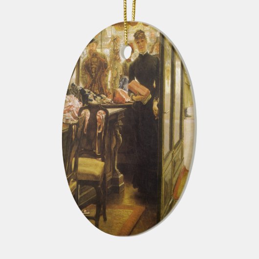 ザショップガールバイジェームズティスソビクトリアンファインアート セラミックオーナメント (左)