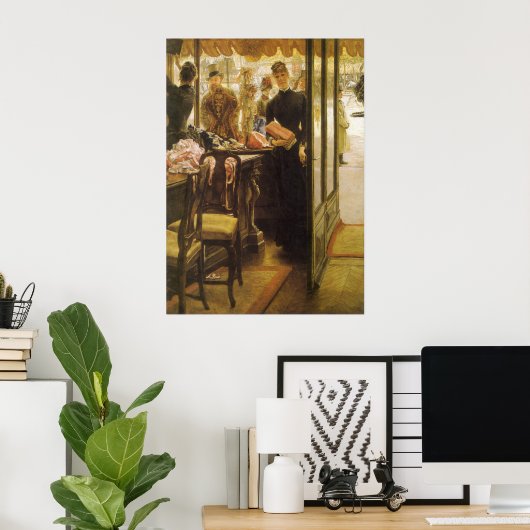 ザショップガールバイジェームズティスソビクトリアンファインアート ポスター (ホームオフィス)