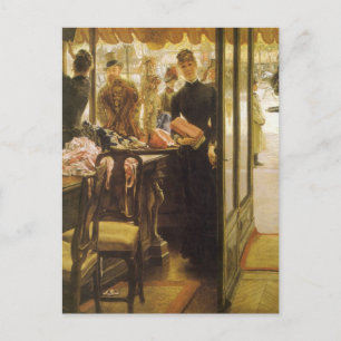 ザショップガールバイジェームズティスソビクトリアンファインアート ポストカード