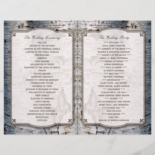 ザシルバー素朴樺の木の木結婚のコレクション (裏面)