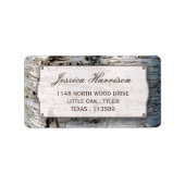 ザシルバー素朴樺の木の木結婚のコレクション ラベル (正面)