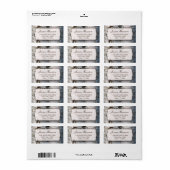 ザシルバー素朴樺の木の木結婚のコレクション ラベル (フルシート)