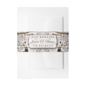 ザシルバー素朴樺の木の木結婚のコレクション 招待状ベリーバンド (正面例)