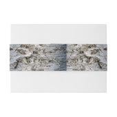 ザシルバー素朴樺の木の木結婚のコレクション 招待状ベリーバンド (裏面例)