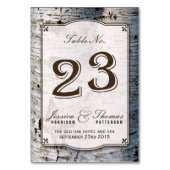 ザシルバー素朴樺の木ツリー結婚ズコレクション23 テーブルナンバー (裏面)