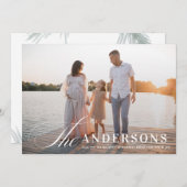 ザシンプルエレガントクリスマス写真 シーズンカード (正面/裏面)