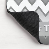 ザシンプルジグザグ – モノクロ マウスパッド (コーナー)