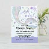 ザシーお洒落マーメイド誕生日 招待状 (スタンド正面)