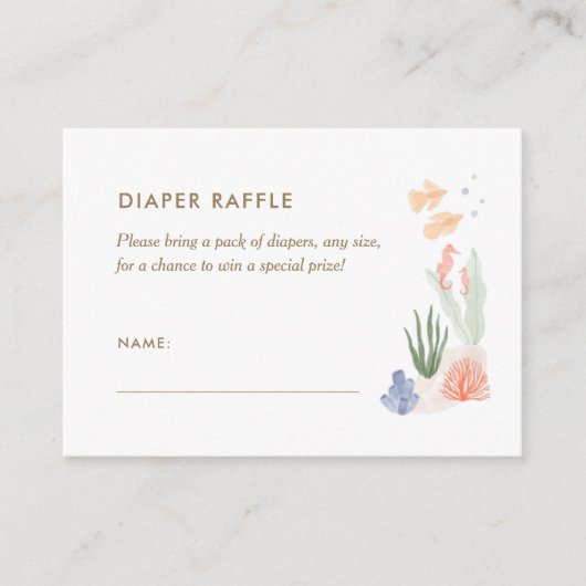 ザシーウォーター色おむつラッフルチケットエンクル エンクロージャーカード (正面)