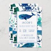 ザシーウォーター色の海クジラ子供の誕生日 (正面/裏面)