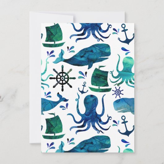 ザシーウォーター色の海クジラ子供の誕生日 (裏面)