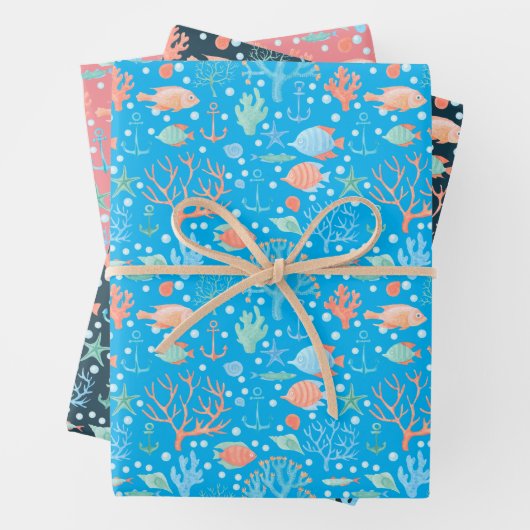 ザシーエンジェルフィッシュコーラルいかりシーライフ ラッピングペーパーシート (インサイチュ)