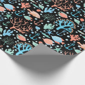 ザシーエンジェルフィッシュコーラルいかり航海のBlk ラッピングペーパー (角)