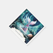 ザシーカラフルマーメイド誕生日 スタンダードカクテルナプキン (角)