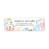 ザシーガールベビーシャワー差出人住所 ラベル (正面)