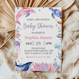 ザシーガールベビーシャワー招待状 招待状