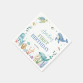 ザシーキュート海動物誕生日ナプキンス スタンダードカクテルナプキン (角)
