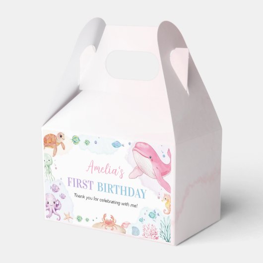 ザシーキュート海動物誕生日 フェイバーボックス (正面サイド)