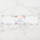 ザシーキュート海動物誕生日 ペットボトルラベル (シングルラベル)