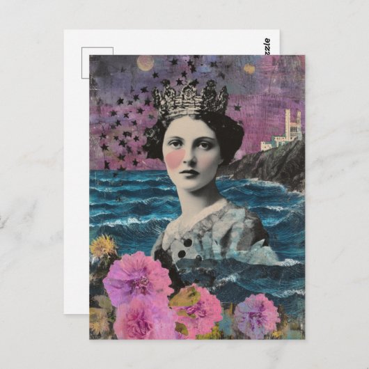 ザシークイーンヴィンテージコラージュ ポストカード (正面/裏面)