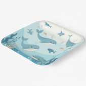 ザシークジラと魚の子供たち ペーパープレート (傾斜あり)