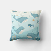 ザシークジラと魚 クッション (裏面)