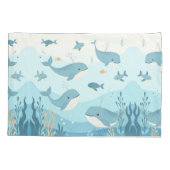 ザシークジラと魚 枕カバー (裏面)