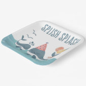 ザシークジラビーチベビーシャワー ペーパープレート (傾斜あり)