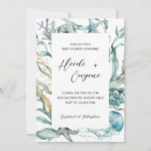 ザシークラゲのベビーシャワー招待状