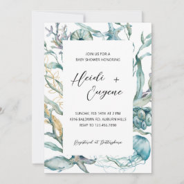 ザシークラゲのベビーシャワー招待状 招待状