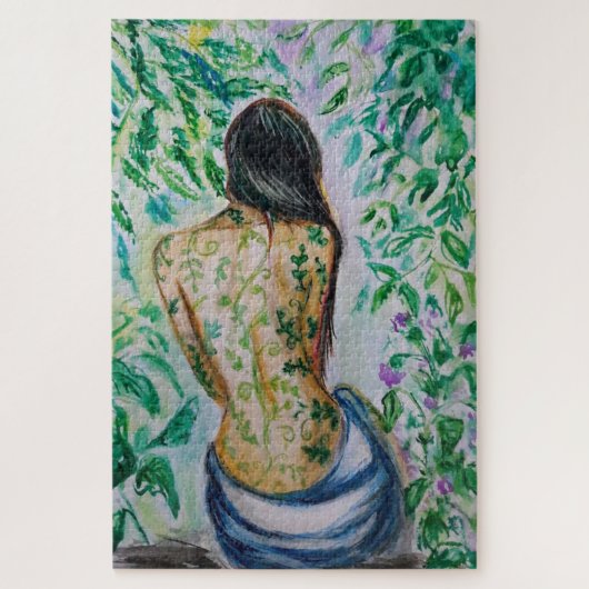 ザシークレットガーデンジグソーパズル-自然女性 ジグソーパズル (縦)