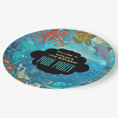 ザシークールスイミングプールパーティー誕生日 ペーパープレート (アングル)