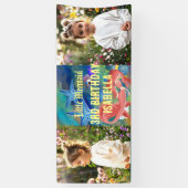 ザシーコーラルフォトコラージュマーメイド誕生日 横断幕 (縦)