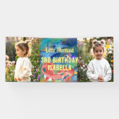 ザシーコーラルフォトコラージュマーメイド誕生日 横断幕 (横)