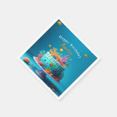 ザシーコーラルリーフケーキ – 誕生日 スタンダードカクテルナプキン (角)