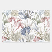 ザシーサンゴとヒトデの下 ラッピングペーパーシート (正面2)