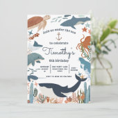 ザシーシャークホエールタートルナール誕生日 招待状 (スタンド正面)