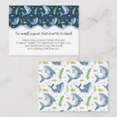 ザシーシャーク赤ちゃんシャワーブックリクエストカード エンクロージャーカード (正面/裏面)