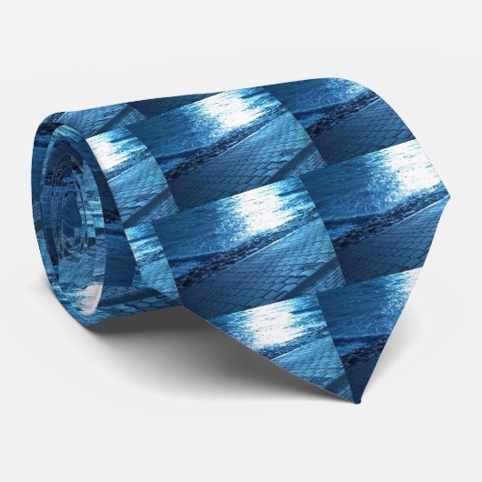 ザシーショア、セレニティブルー自然写真 ネクタイ (ロール)