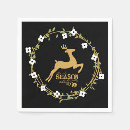 ザシーズンクリスマス紙ナプキンス スタンダードカクテルナプキン