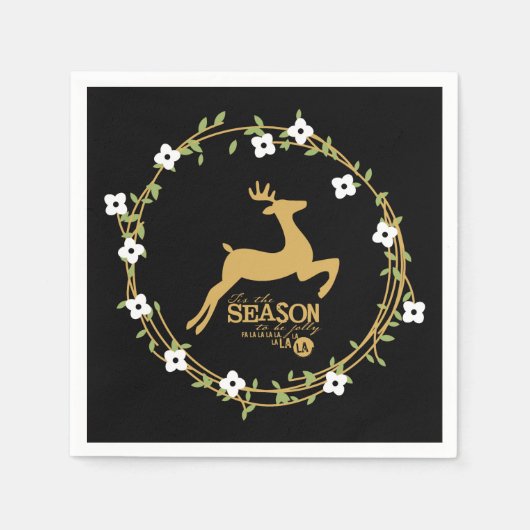 ザシーズンクリスマス紙ナプキンス スタンダードカクテルナプキン (正面)